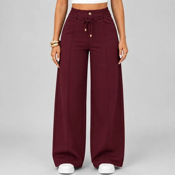 ⚡Women's High Waist Wide Leg Drawstring Pants