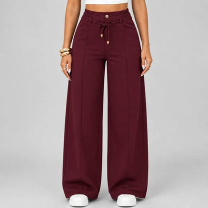 ⚡Women's High Waist Wide Leg Drawstring Pants