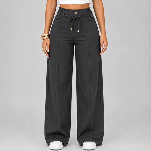⚡Women's High Waist Wide Leg Drawstring Pants