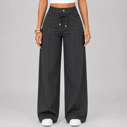 ⚡Women's High Waist Wide Leg Drawstring Pants
