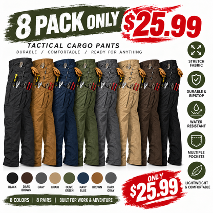 Men's Cargo Pants,Tactical Pants for Men Stretch,Durable Ripstop EDC Work Pants for Hiking