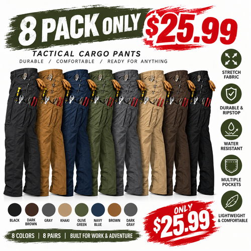 Men's Cargo Pants,Tactical Pants for Men Stretch,Durable Ripstop EDC Work Pants for Hiking