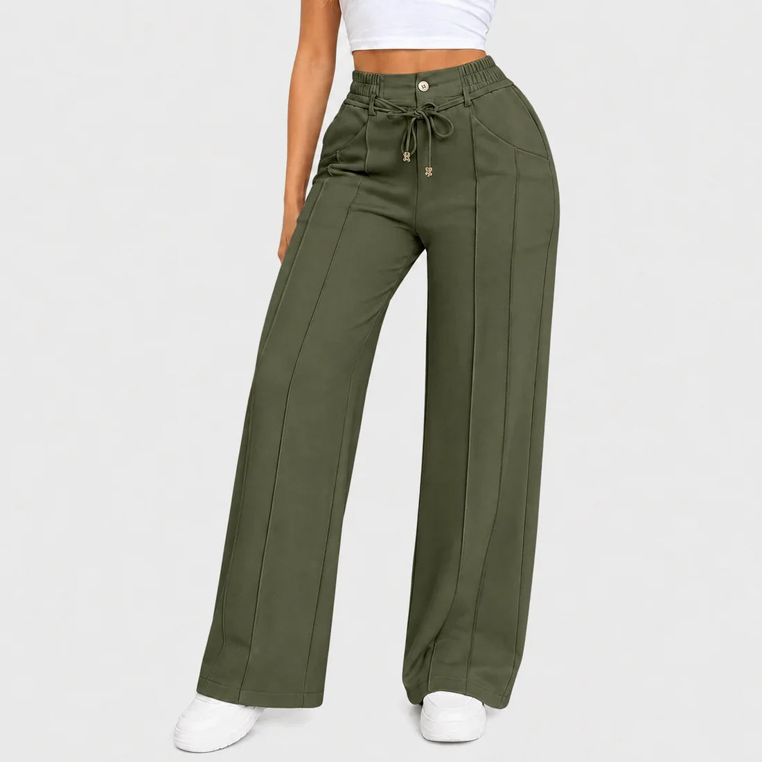 ⚡Women's High Waist Wide Leg Drawstring Pants