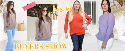 Women's Oversized Crewneck Sweatshirt with Kangaroo Pocket | Soft Fleece Pullover Casual Long Sleeve Top
