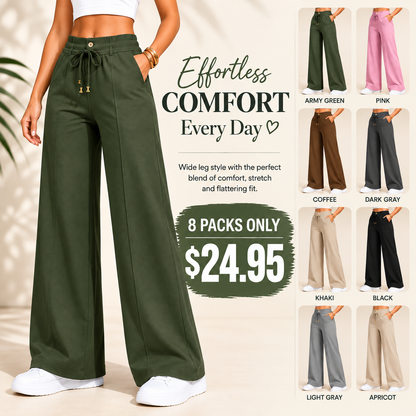 ⚡Women's High Waist Wide Leg Drawstring Pants
