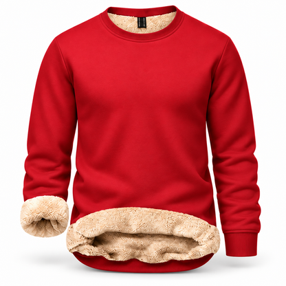 🔥 BESTSELLER | 8PCS $24.99 |Men's Fitted Crewneck Fleece Lined Sweatshirt, Wind Resistant Polyester Athletic Pullover, Casual Fashion Active Tops