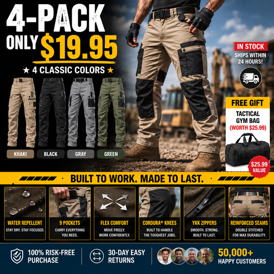 🔥 Clearance Sale | Men's Loose-Fit Utility Jeans – Limited Stock