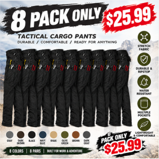 Men's Cargo Pants,Tactical Pants for Men Stretch,Durable Ripstop EDC Work Pants for Hiking